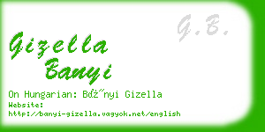 gizella banyi business card